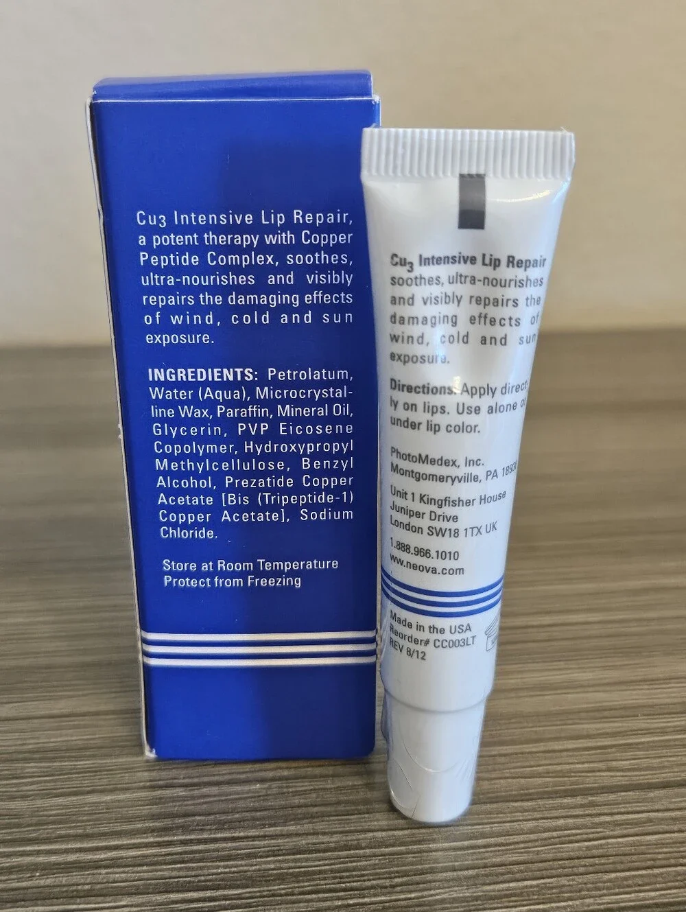 Neova Cu3 Intensive Lip Repair 0.29oz Protects Lips New in Box